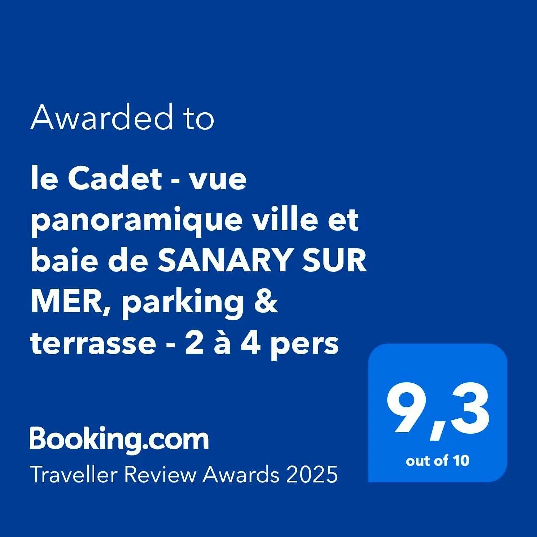 Le Cadet - Vue Panoramique Ville Et Baie De Sanary Sur Mer, Parking & Terrasse - 2 A 4 Pers Apartmán